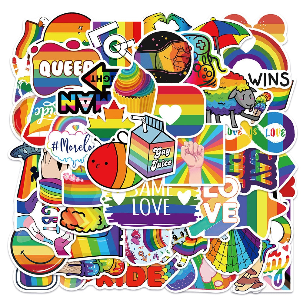 30Pcs Rainbow Pride Stickers
