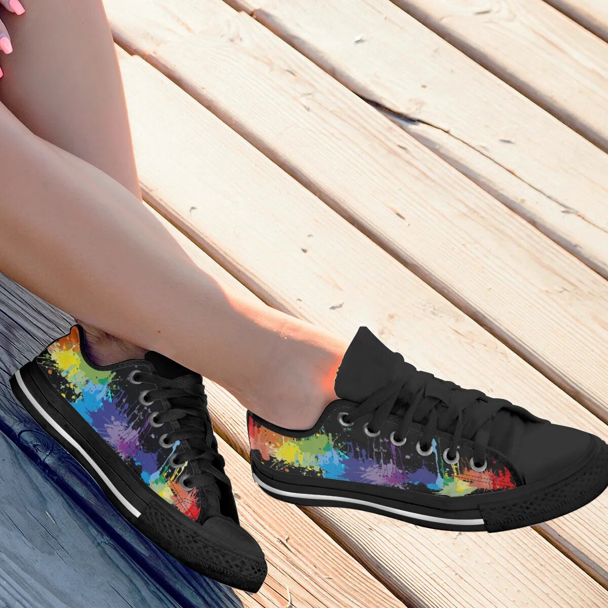 Rainbow LGBT Canvas Sneakers
