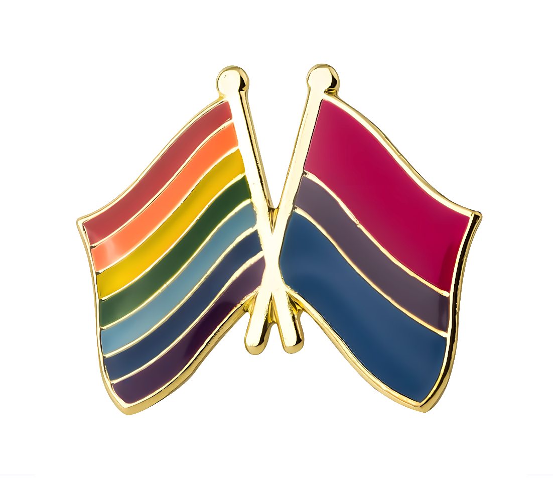 Double LGBT+ and Bisexual Flag Pin | Proud Lgbt 🏳️🌈