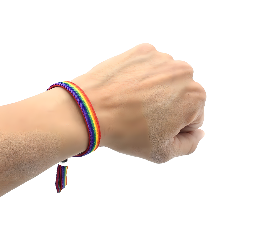 Fabric Rainbow Bracelet
