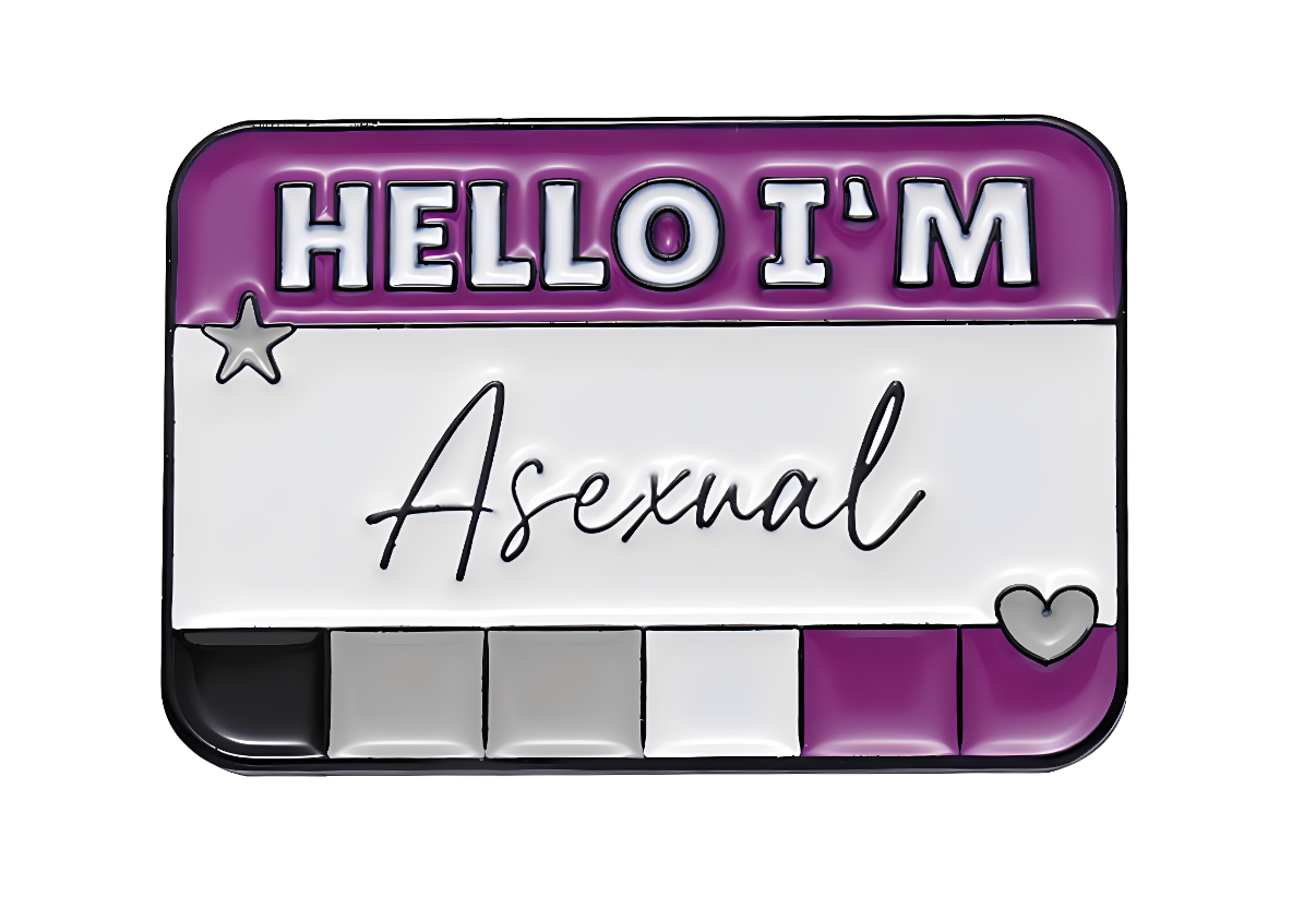 Fun Text Asexual Pin