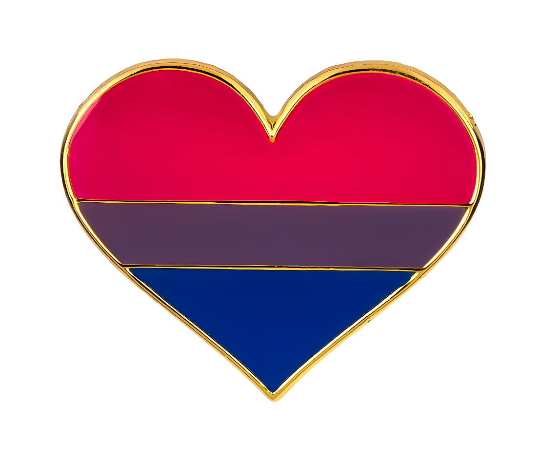 Heart Bisexual Pin