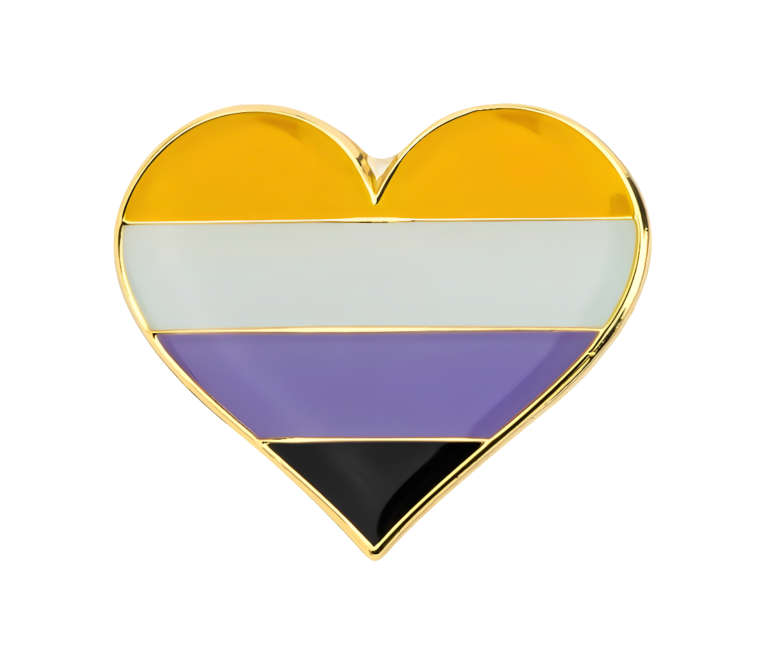 Heart Non-Binary Pin