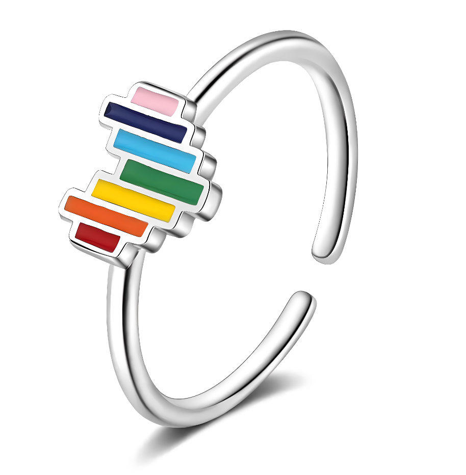 Ppride Ring Heart Pride Ring | Proud Lgbt ๐ณ๏ธโ๐