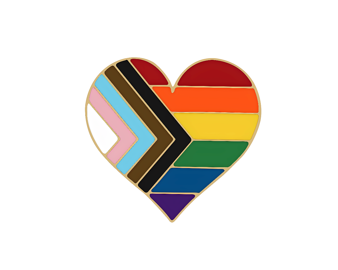 Heart Progress Pride Pin