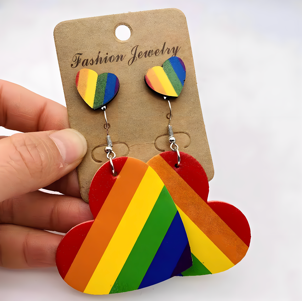 Heart Rainbow Earrings