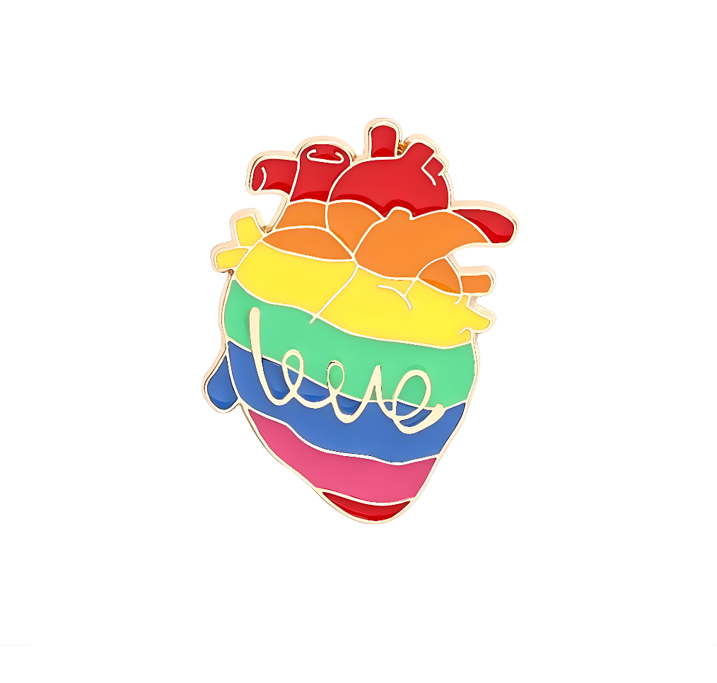 Human Heart Pride Pin
