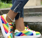 Rainbow Design Canvas Shoes