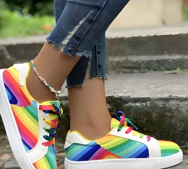 Rainbow Design Canvas Shoes