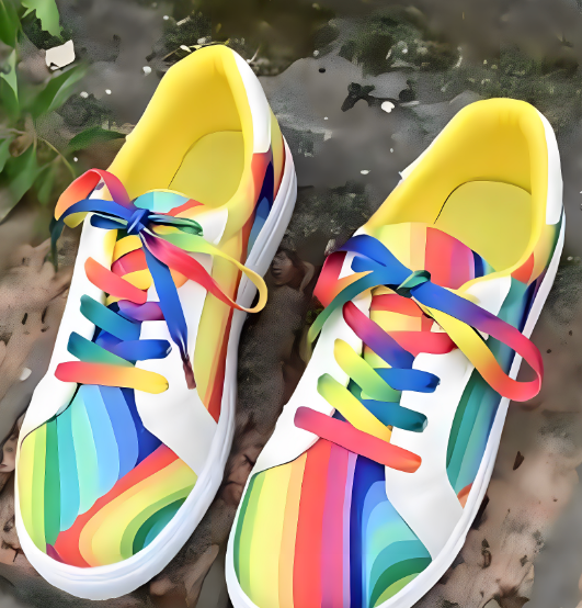 Rainbow Design Canvas Shoes