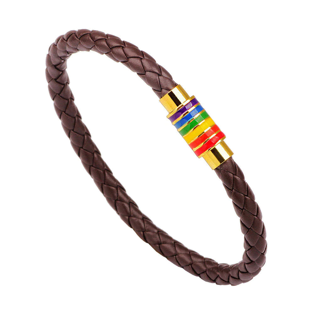 Rainbow Leather Bracelets