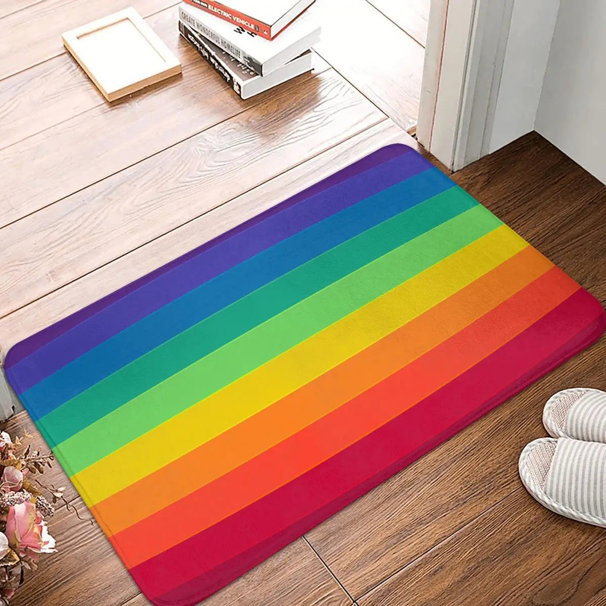 Rainbow Pattern Doormat Bathroom