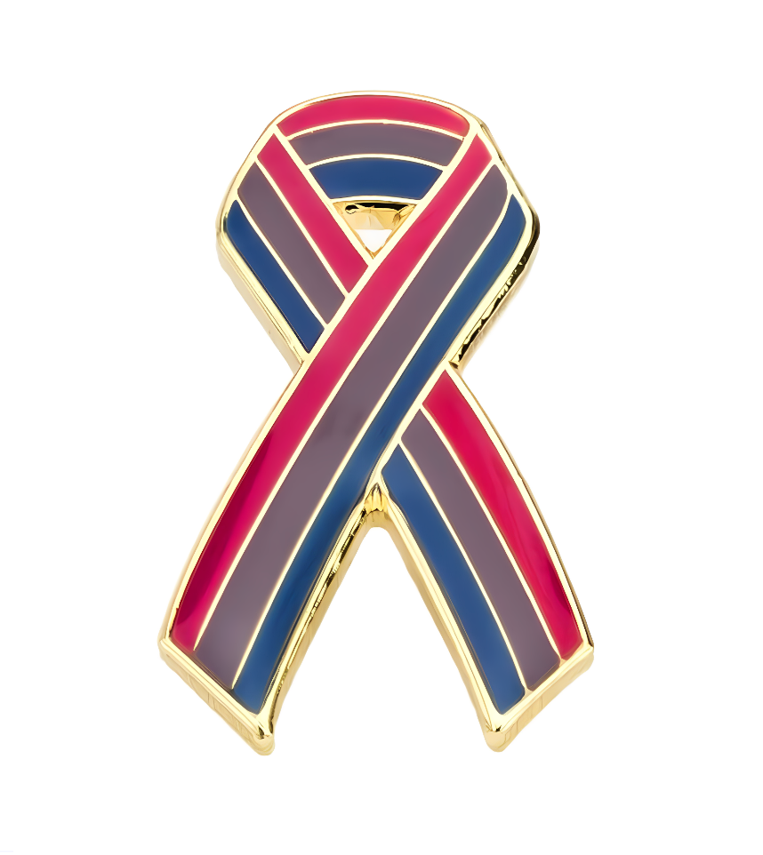 Pride Ribbion Pin Ribbon Bisexual Pin | Proud Lgbt 🏳️🌈
