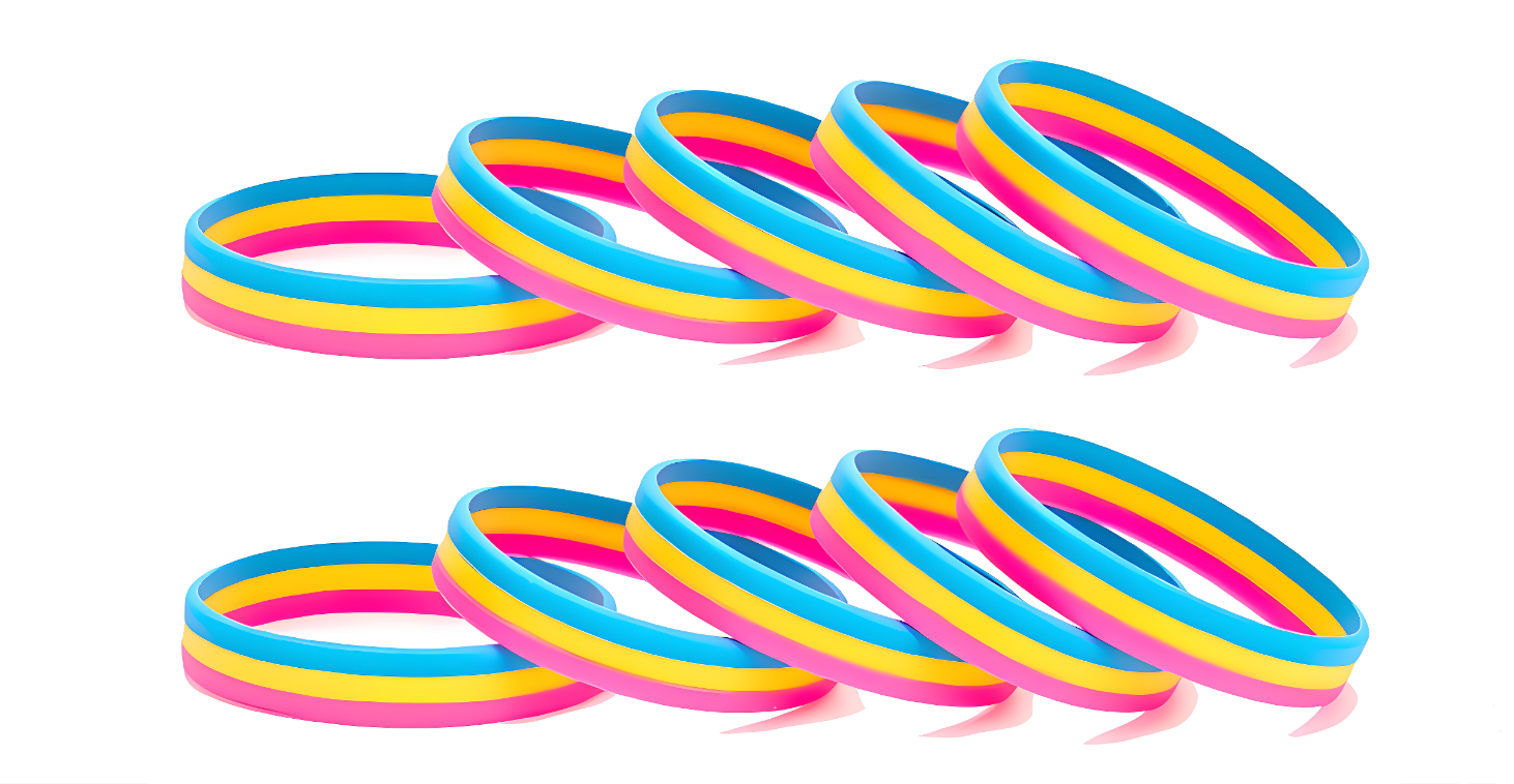 Rubber Pansexual Bracelets