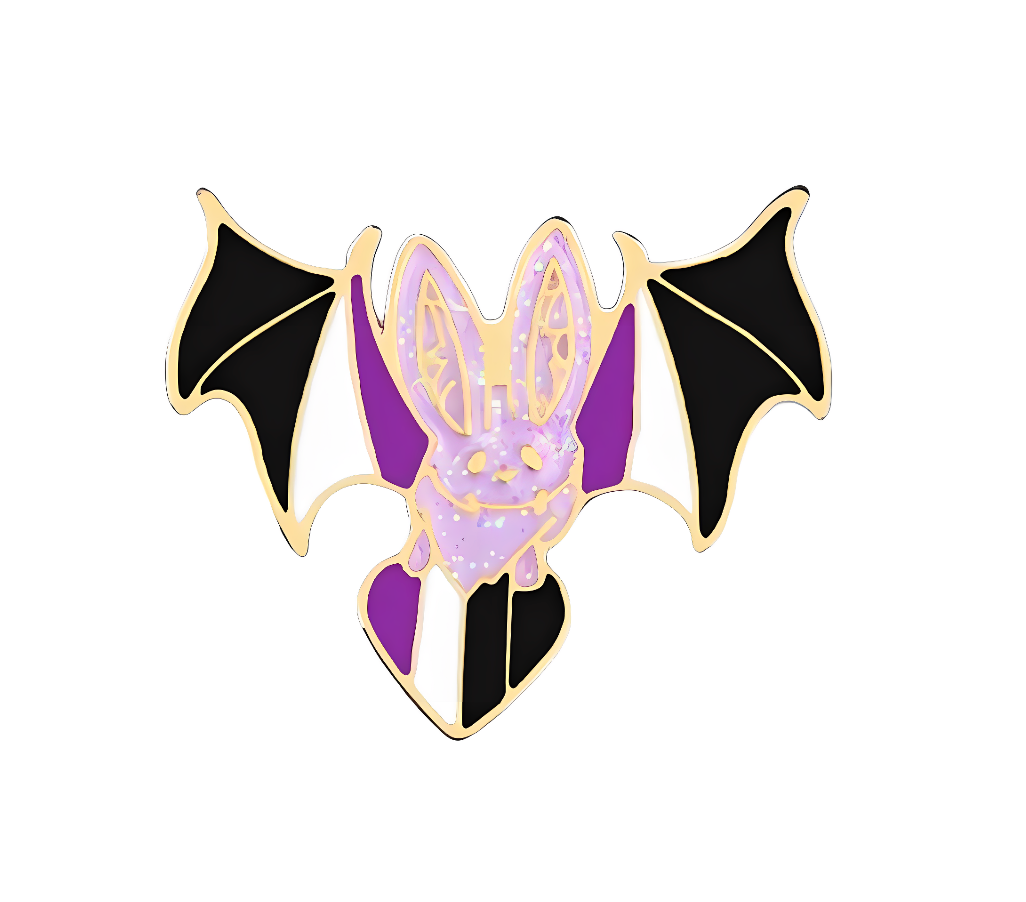 Bat Flying Asexual Pin