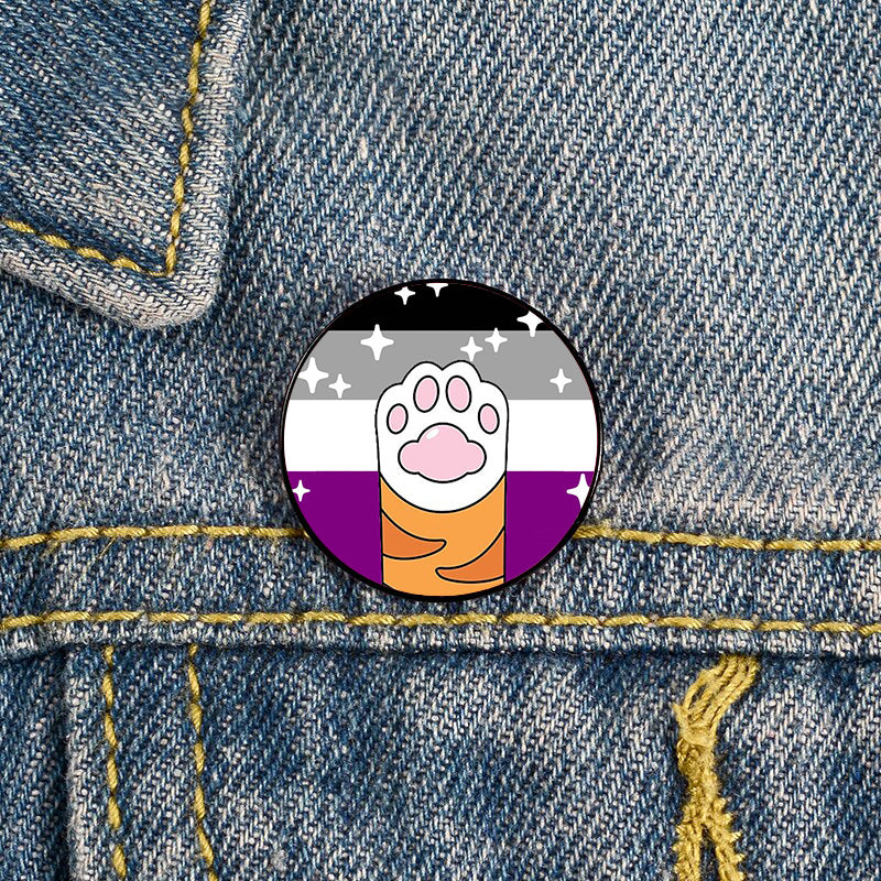 Cat Paw Asexual Pin